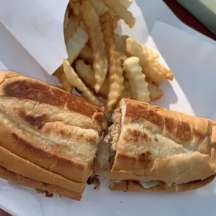 Chicken Steak w/ provolone cheese, lettuce, and mayo.