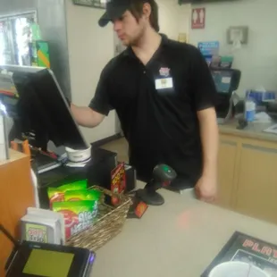Dylon, the telepathic cashier