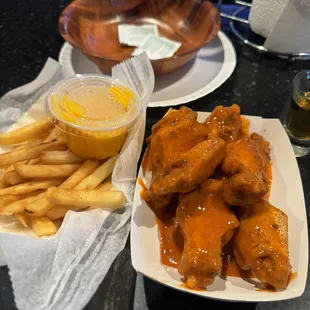 Small French Fries with Cheese  Acapulco Gold Wing Dings