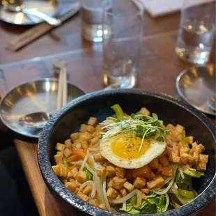 Fried Tofu Plate (Bibimbap) - $16.99