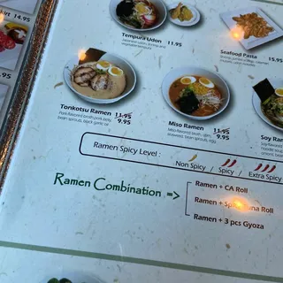 Any Ramen Noodles and 3 Piece Gyoza