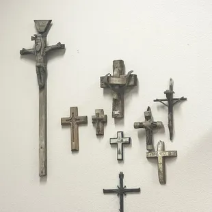 a collection of crosses