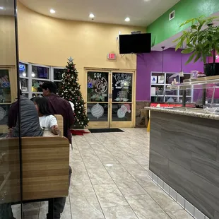 the inside of a restaurant