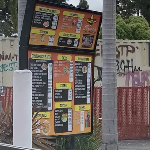 New menu you can read at the drive-thru!