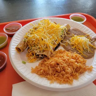 #4 Rolled taco plate $10.50. Great QPR here.