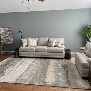 I was excited to finally buy some furniture and a nice rug for my new home!