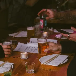 sushi and sashimi, drink