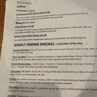 New specials came out love the food chef Alex makes here ,give it a try!