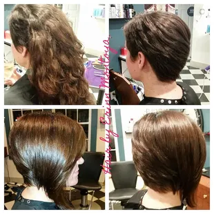 Dramatic asymmetrical cut by Erinn Montoya
