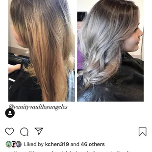 Hair beauty balayage colormelt