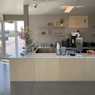 Beautiful coffee bar &amp; waiting area
