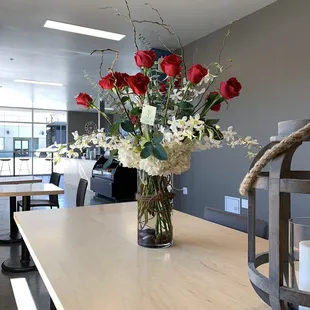 Fresh flowers...nice touch