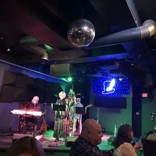 a live band on stage