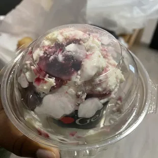 Raspberry cheesecake gelato