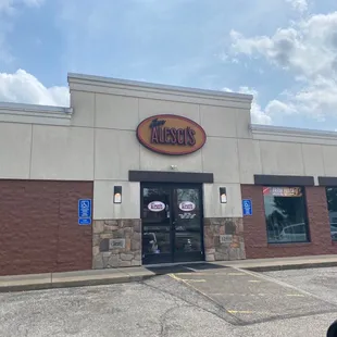 the front of the restaurant