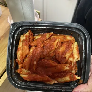 Pasta with extra sauce