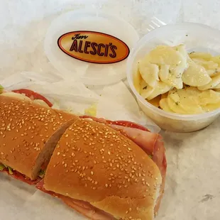 The Big Guido and some scallop potatoes.