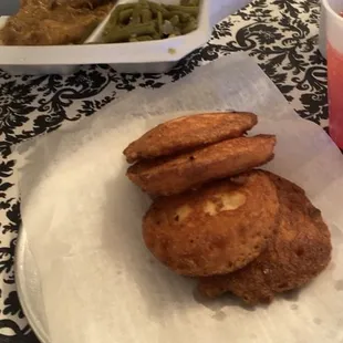 Hot water corn bread