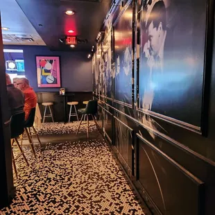 View from bathroom to bar