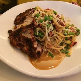 Blackened Chicken Carbonara