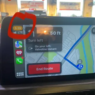 Made it to Valvoline thank goodness! In and out in 15 minutes