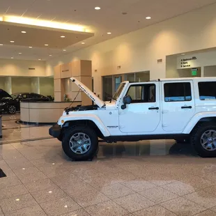 Our expanded showroom can display up to 3 Chrysler Jeep vehicles and give you plenty of room to do your own vehicle walk-around