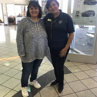 Happy customer with our knowledgeable sales person Blanca