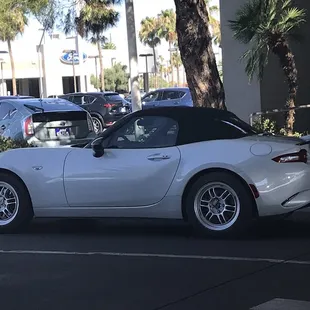 Mazda Miata in the Service Area