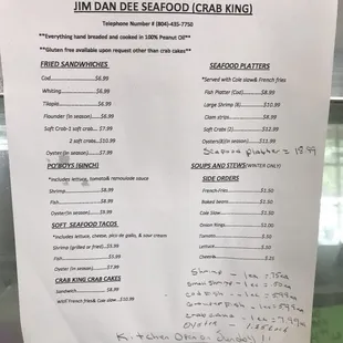 Menu 2018