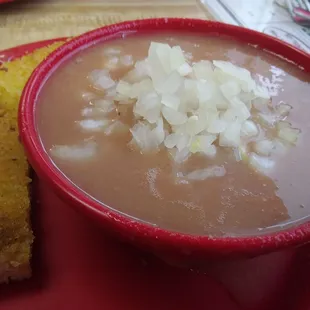 Soup beans and corn bread