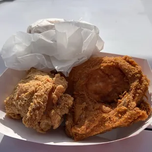 First time here! Regular on the left, spicy on the right. I fux with spicy all the way!
