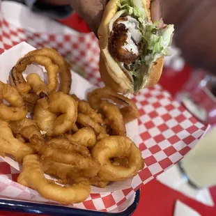 Battered onion rings