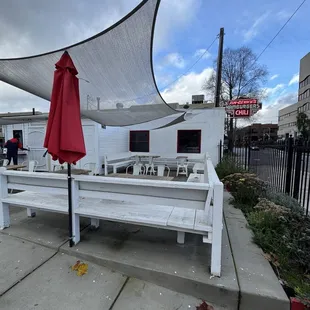 outside
