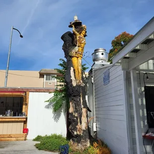 Really cool carving at the back of the building