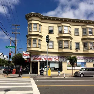 the corner of the street