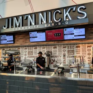 Jim &apos;N Nick&apos;s Bar-B-Q storefront behind Section 116.