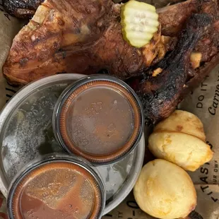 Half Chicken meal with collard greens