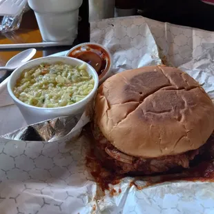 Pulled pork with coleslaw