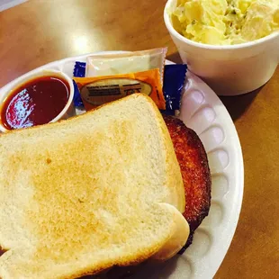 Fried Bologna Sandwich