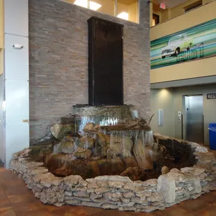 The waterfall adds a comforting touch with the soothing sound of water so you can relax while enjoying your service visit.