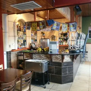 Bar area is well decorated albeit a bit small.