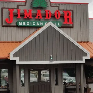 the front of the restaurant