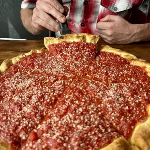 Chicago style pizza