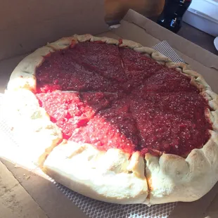 Stuffed pepperoni pizza!