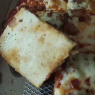 The crust was cooked perfectly!