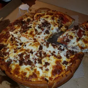 Meat lovers deep dish