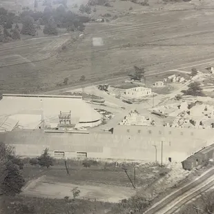 Picture of the old brick plant around 1956. The restaurant used to be the office at the brick plant.