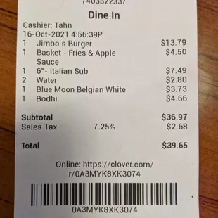 Date proof of visit...and current pricing