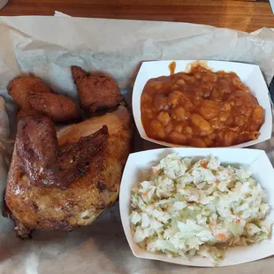 Adult meal, BBQ white meat chicken with 2 sides