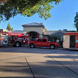 a fire truck and a firetruck